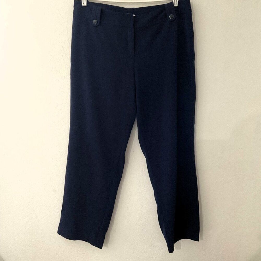 Just My Size Navy Blue Dress Pants Straight Leg Trousers Plus 18W